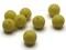 8 12mm 1/2 Inch Opaque Yellow Vintage Lucite Round Ball Buttons